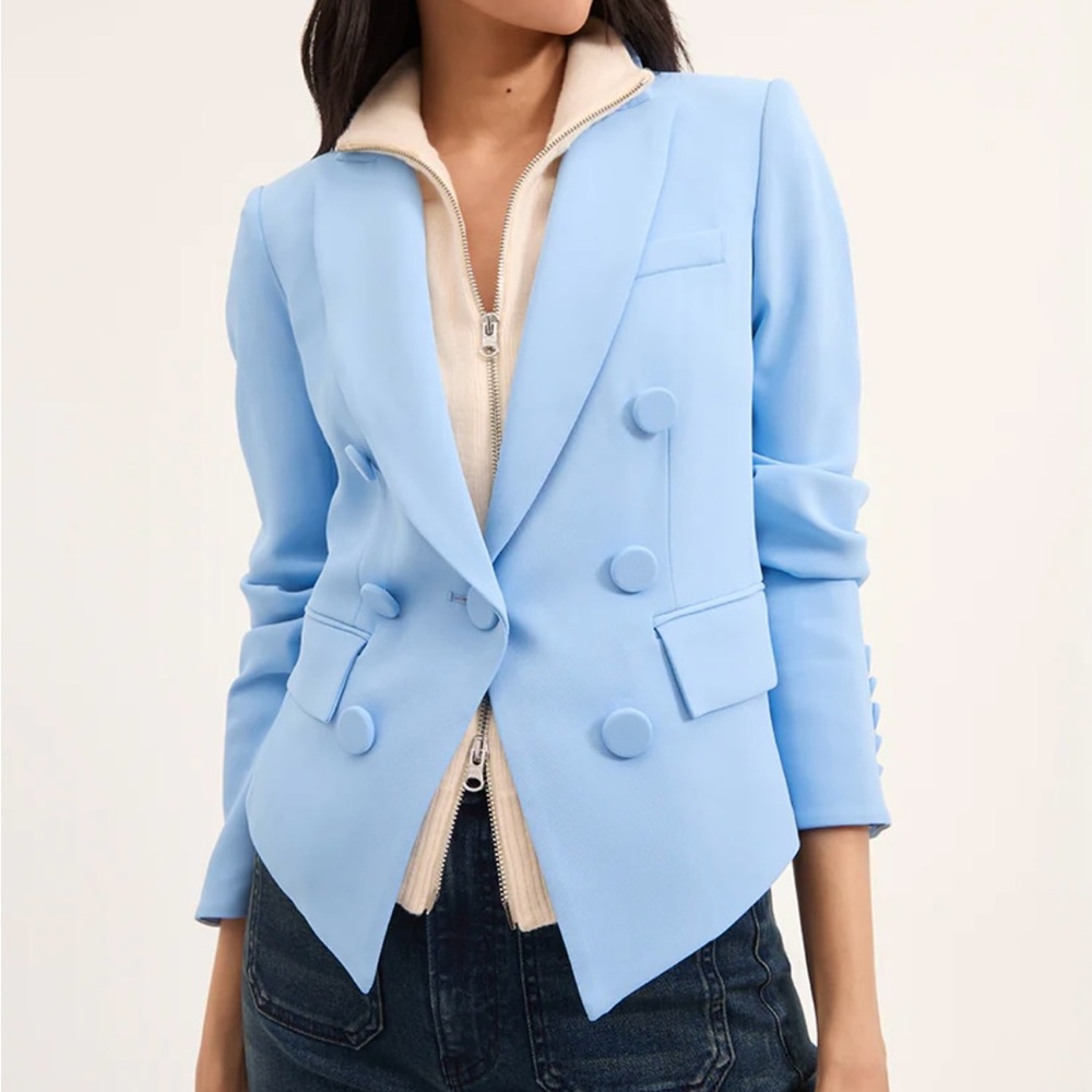 Sale!!!!!Veronica beard Diego Dickey Jacket Blue sky 6 - Picture 2 of 9